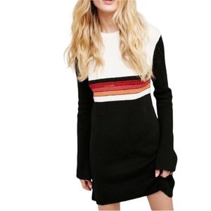 Free People Color Block Sweater Dress Size Large